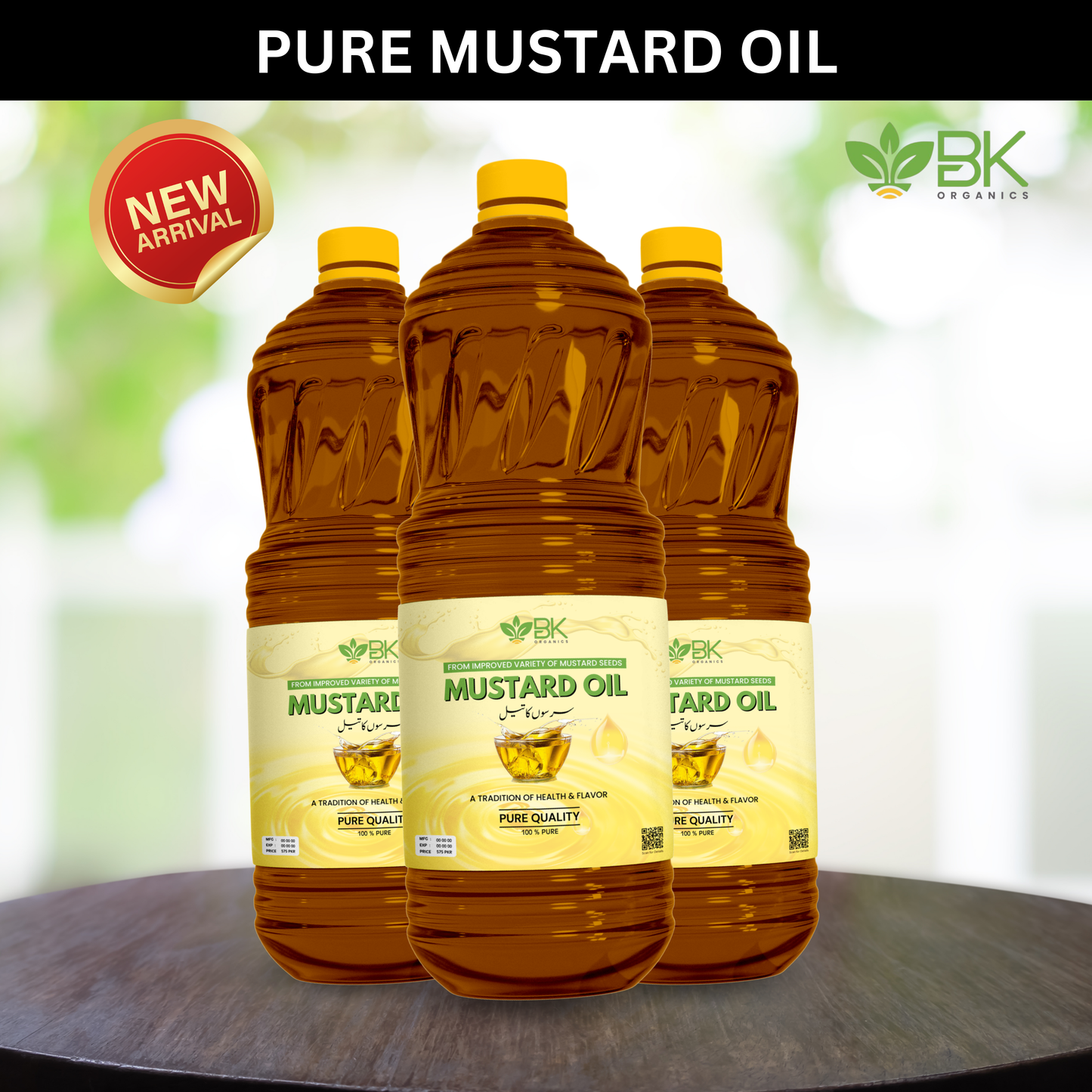 BK Organics Mustard Oil – Pure & Natural Goodness!